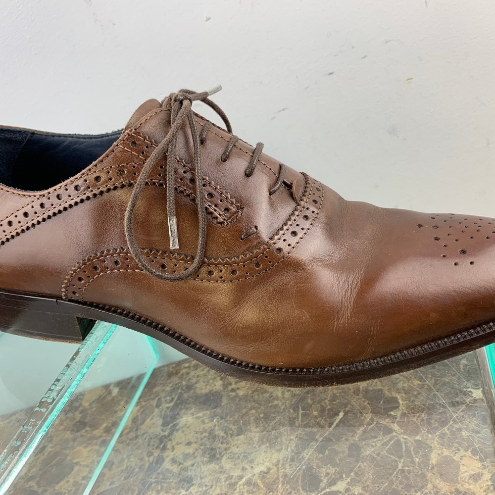 Johnston Murphy Italy Brown Wholecut Dress Shoes 8